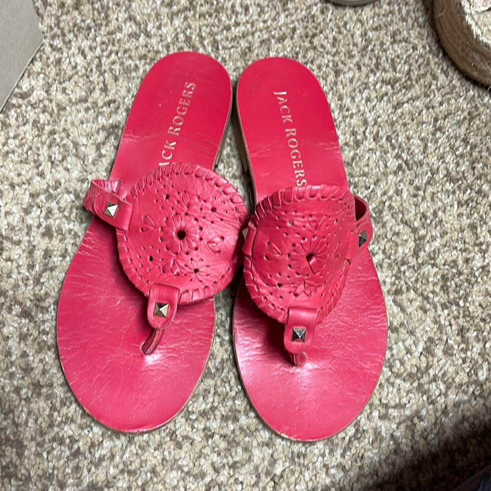 Jack Rogers red sandal